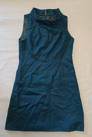 Hallhuber Etui Woll-Kleid Gr 38 Damen Petrolgrün