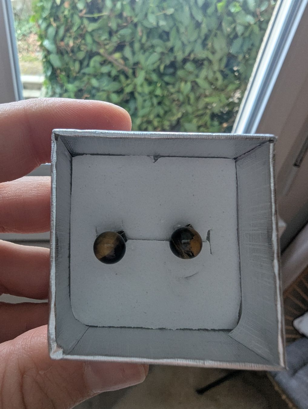Orecchini pendenti & Orecchini a lobo: Tiger Eye Stone small earrings – Usato da Schlieren venduto da maseam 3