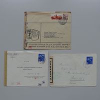 1943-1945, DREI ZENSUR - BRIEFE nach Deutschl.+Frankreich