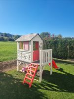 Spielhaus mit Rutsche Kunststoff bunt gebrauchter Zustand