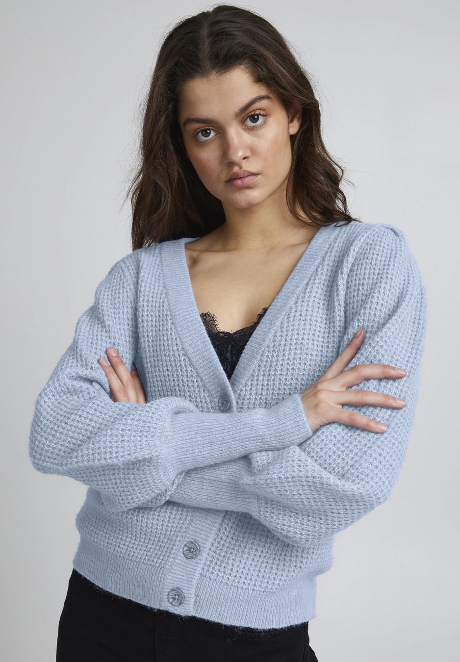 Giacche: Blaue Strickjacke ICHI – Usato da Wallisellen venduto da Miu_ 3