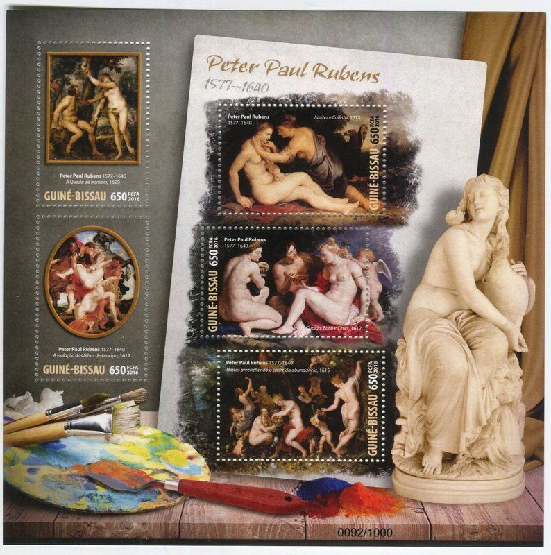 Tutti i francobolli: Block "Malerei. Peter Paul Rubens". Guinea-Bissau. – Nuovo e nell'imballaggio originale da Basel venduto da Butsch5