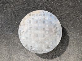 Robustes Rundes Rollbrett, Alu-Riffelblech, Durchmesser 38cm