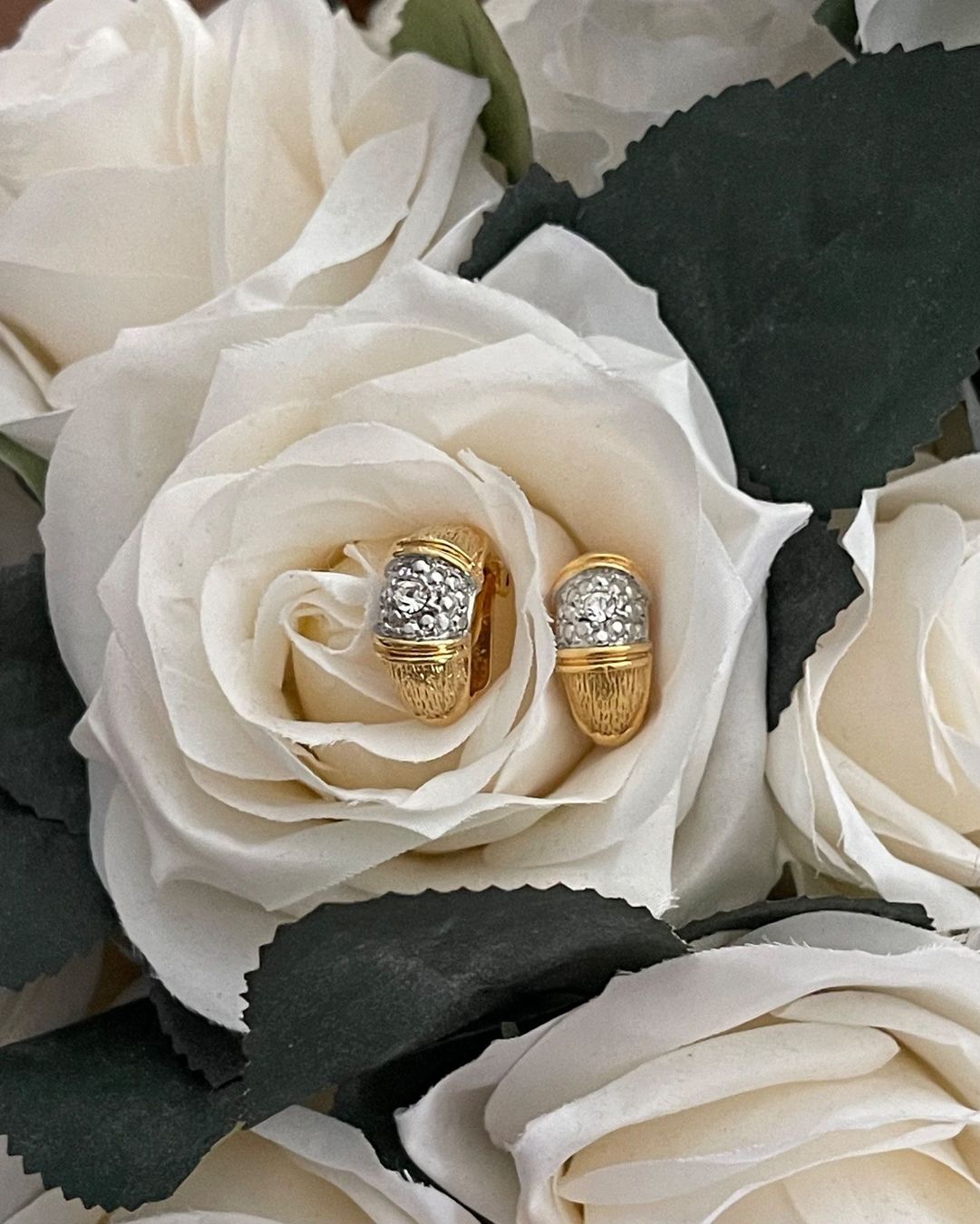 Orecchini pendenti & Orecchini a lobo: Wunderschöne Vintage Ohrringe Clips mit gold Plating – Usato da Winkel venduto da Luxtime 9