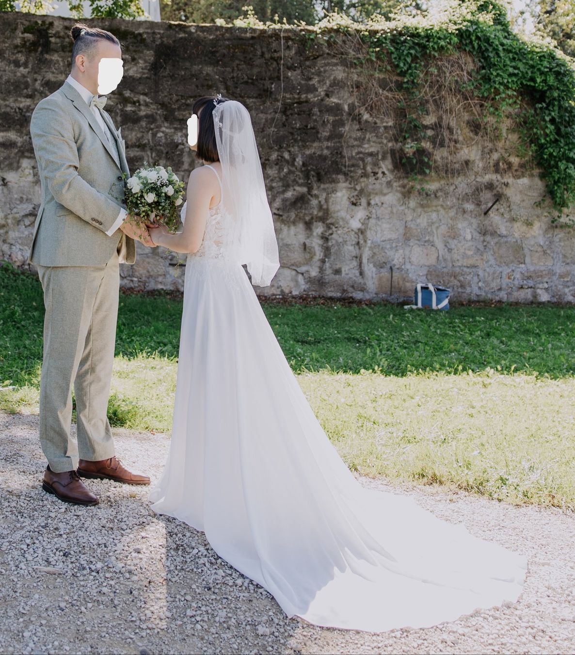 Vestiti: Hochzeitskleid White Kami inkl. Schleier – Usato da Neuhausen venduto da alcopops91
