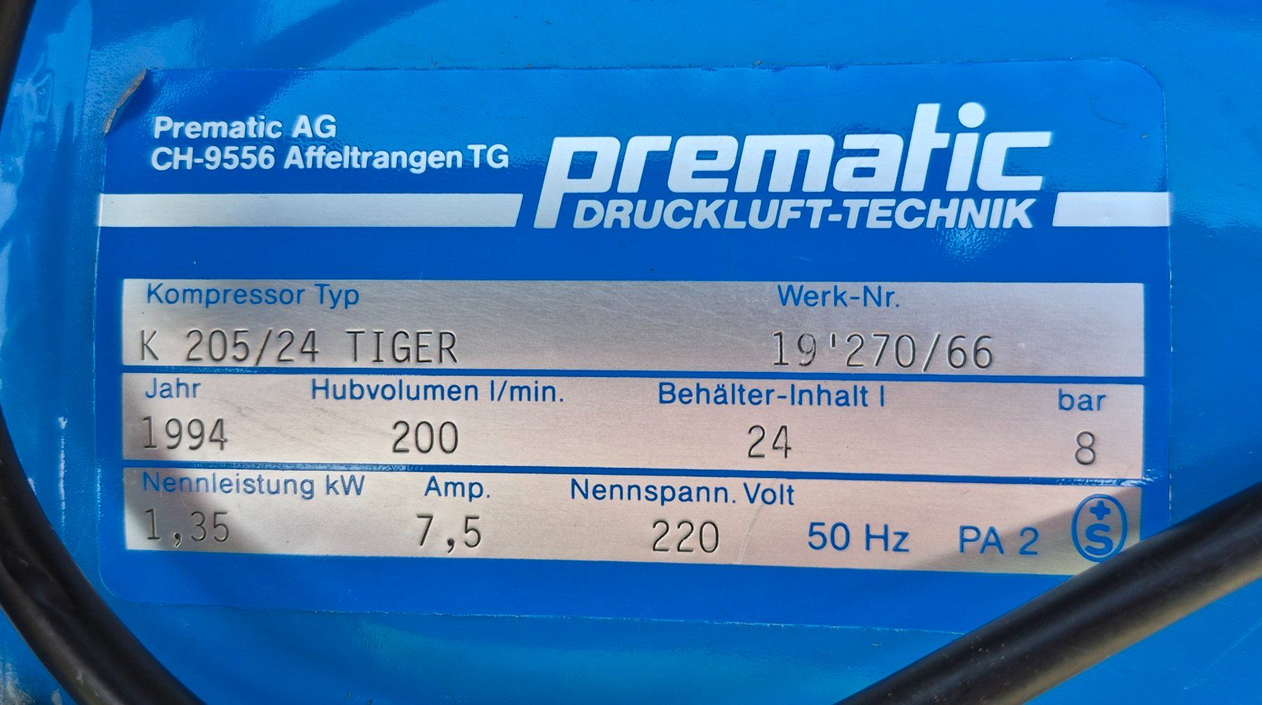 Compressori: Druckluftkompressor Fini Tiger – Usato da Gränichen venduto da Sira020 4