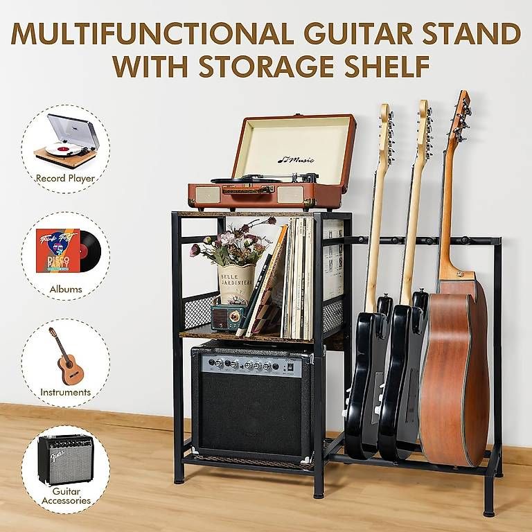 Supporti per strumenti musicali & leggii: Multifunktional Gitarrenständer Ikkle – Nuovo (secondo la descrizione) da Zürich venduto da die_hm7l 1