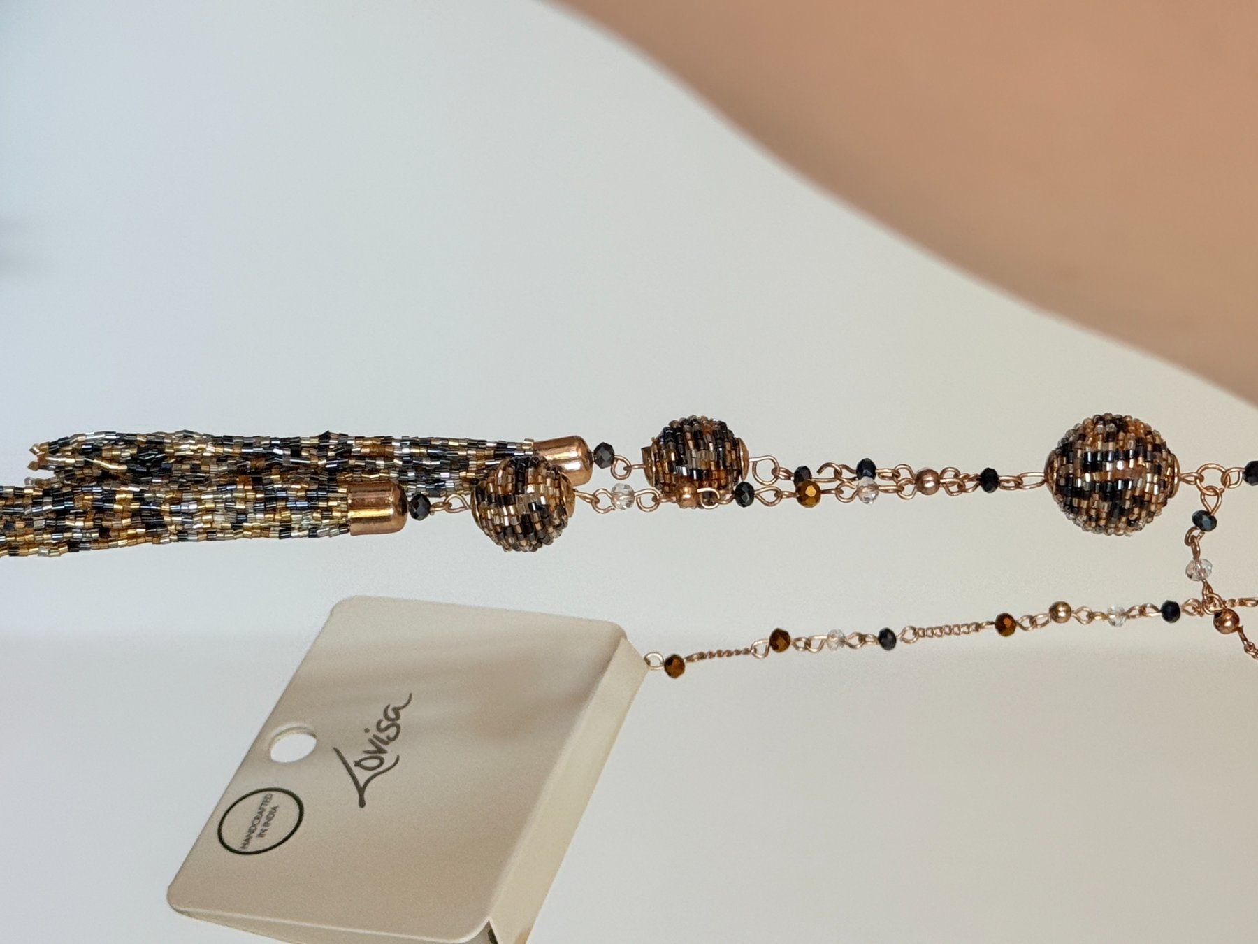 Catenine: Lovisa Collier fantaisie perles et pompon neuf – Nuovo e nell'imballaggio originale da Genève venduto da AGBERG 7