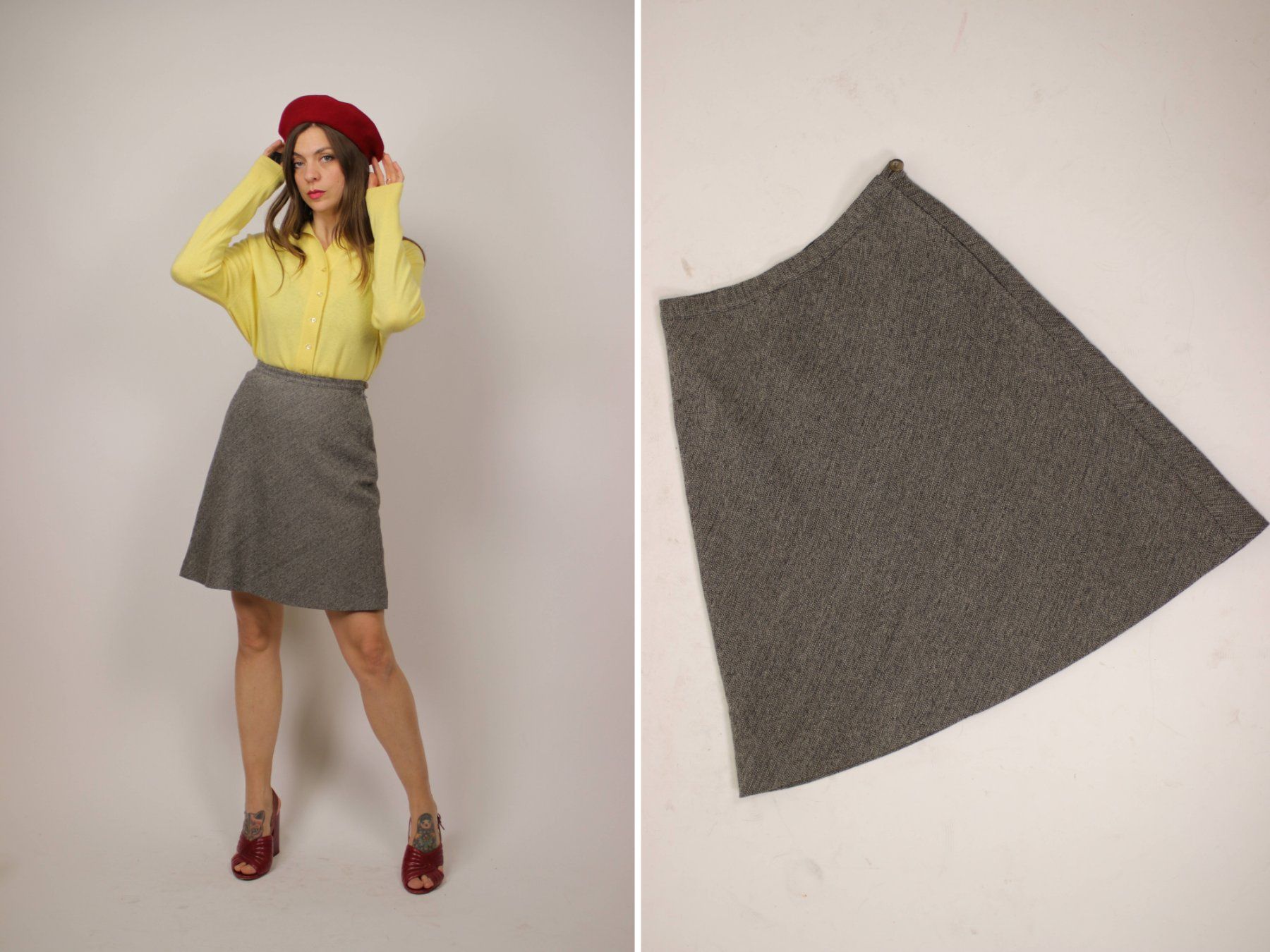 Max Mara Gonne: Grey MAX MARA Grey Mini skirt - Size S – Usato da Hombrechtikon venduto da BAZ-Vintage