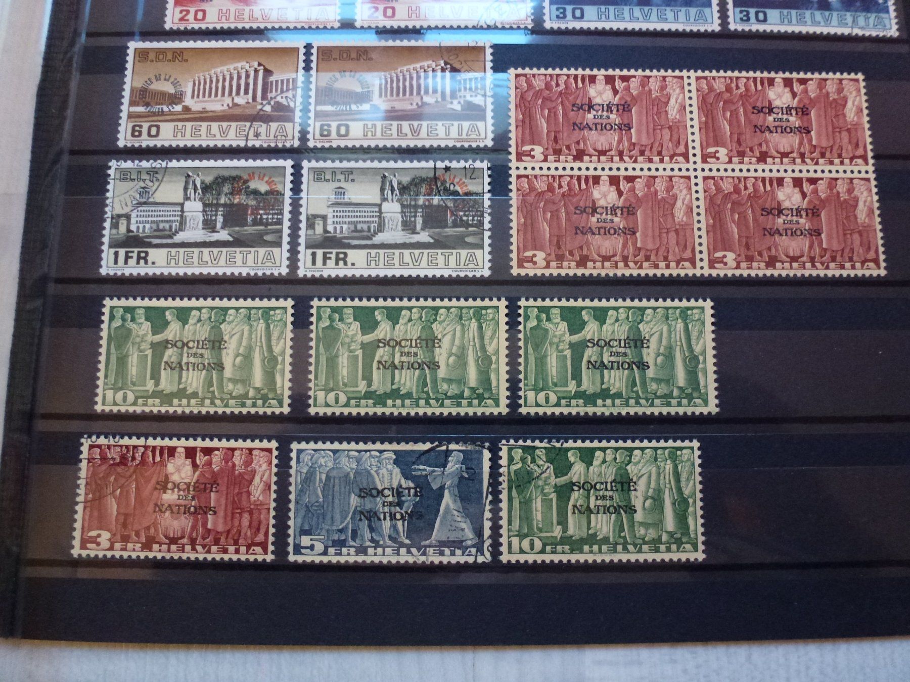 Alle Briefmarken: Posten Dienstmarken, SDN, Courrier de la Nations – Gebraucht aus Walkringen von Casablanca777 7