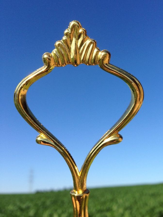 Piatti: ETAGERE STANGEN  MAXIKRONE  GOLD  MIT EXTRALANGEM GEWINDE – Nuovo (secondo la descrizione) da Subingen venduto da Etageren