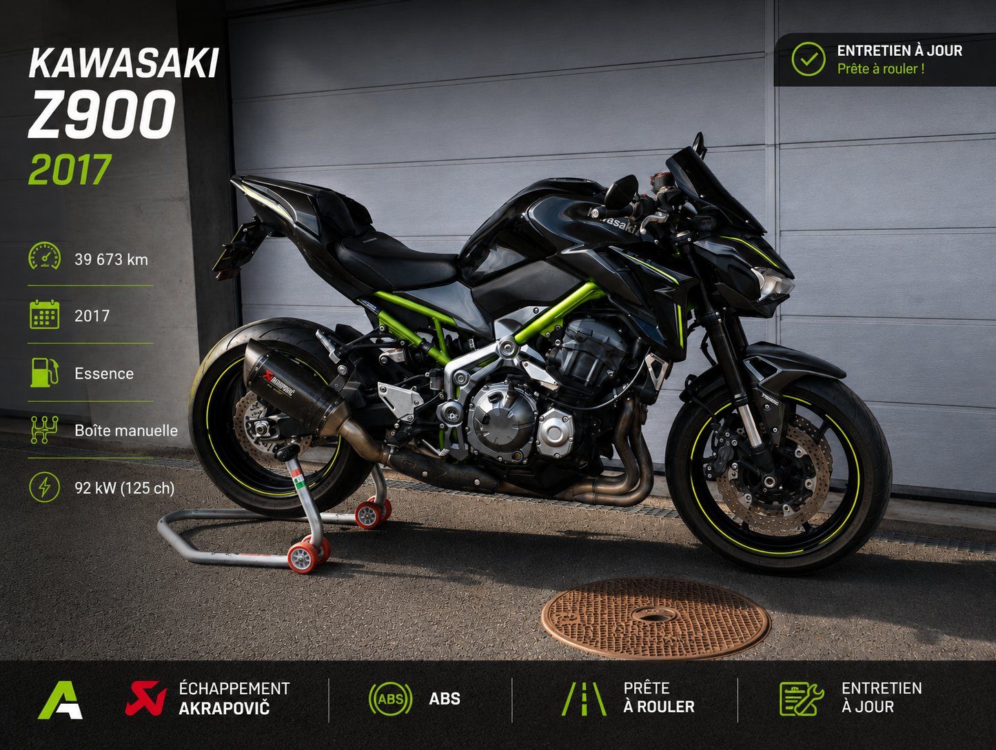 Kawasaki Strada: 2017 Kawasaki z900 pack performance – Usato da Savièse venduto da cer_c2mp 1