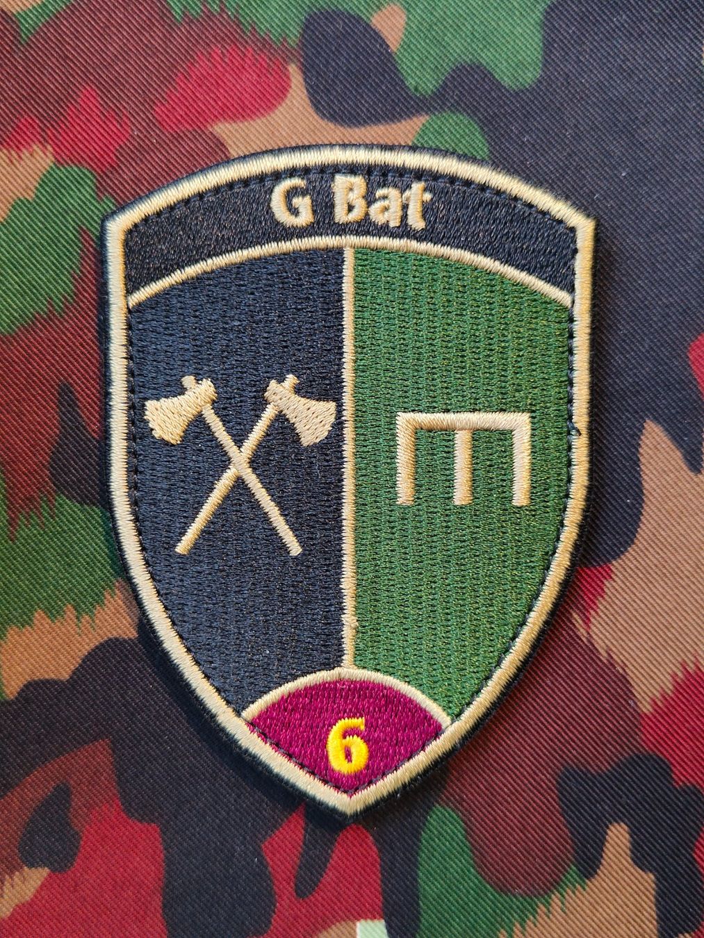 Schweizer Armee Placchette & Badge: Verbandsabzeichen G Bat 6 Logistik – Usato da Bauma venduto da SwissMilitaria