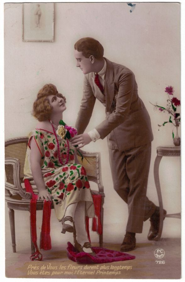 Cartoline postali: Romantik: Paar in der Stube – Usato da Frauenfeld venduto da POML