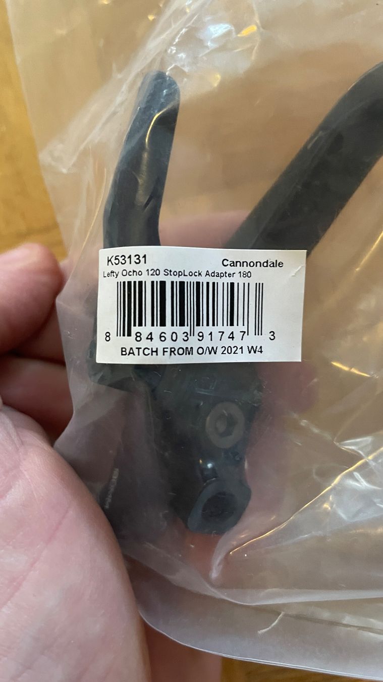 Cannondale Pezzi di ricambio: Cannondale - Lefty Ocho 120 StopLock Adapter 180 – Nuovo e nell'imballaggio originale da Zürich venduto da lbuedenbender