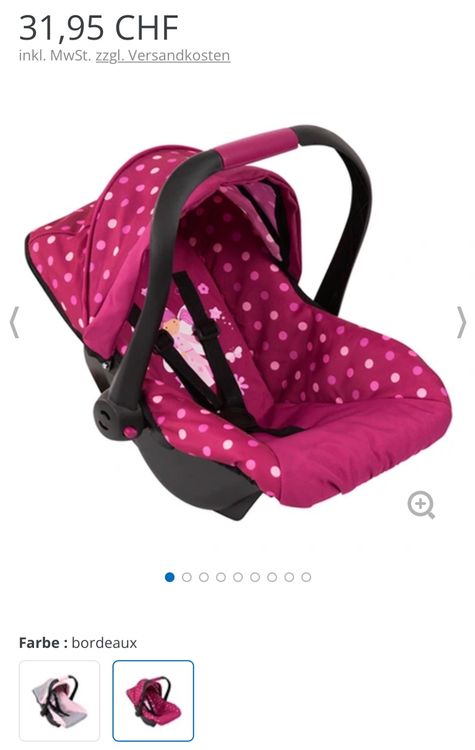 Dekorativer Puppenautositz - Sicherheitssitz Für Puppen Im Auto