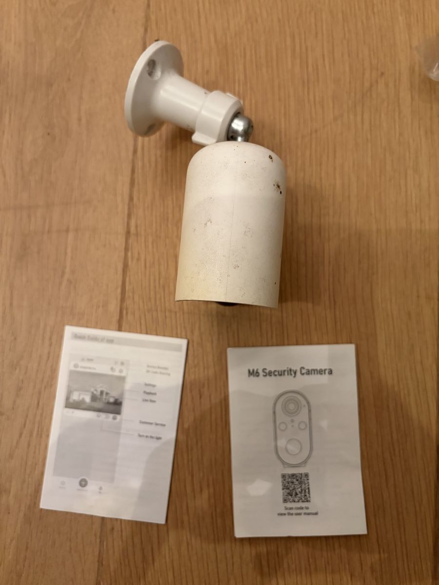 Camcorder: M6 Security Kamera weiss gebrauchter Zustand – Gebraucht aus Brislach von Exzellent88 2