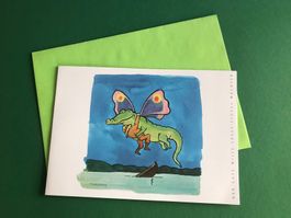 Karte Karten Cartoon-Karte TOMI UNGERER Blankokarte Grussk.
