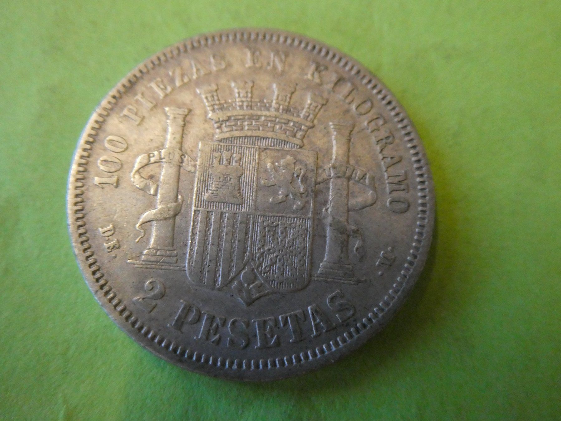 Tutti le monete: Spanien 1870, 2 Pesetas - Silber – Usato da Hinterforst venduto da Rohusri 1