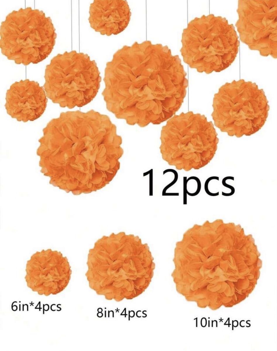 Toutes les décorations: Deko Pompons Papier Orange neu – Neuf (Voir description) à Wetzikon ZH par deb_8wcc 1