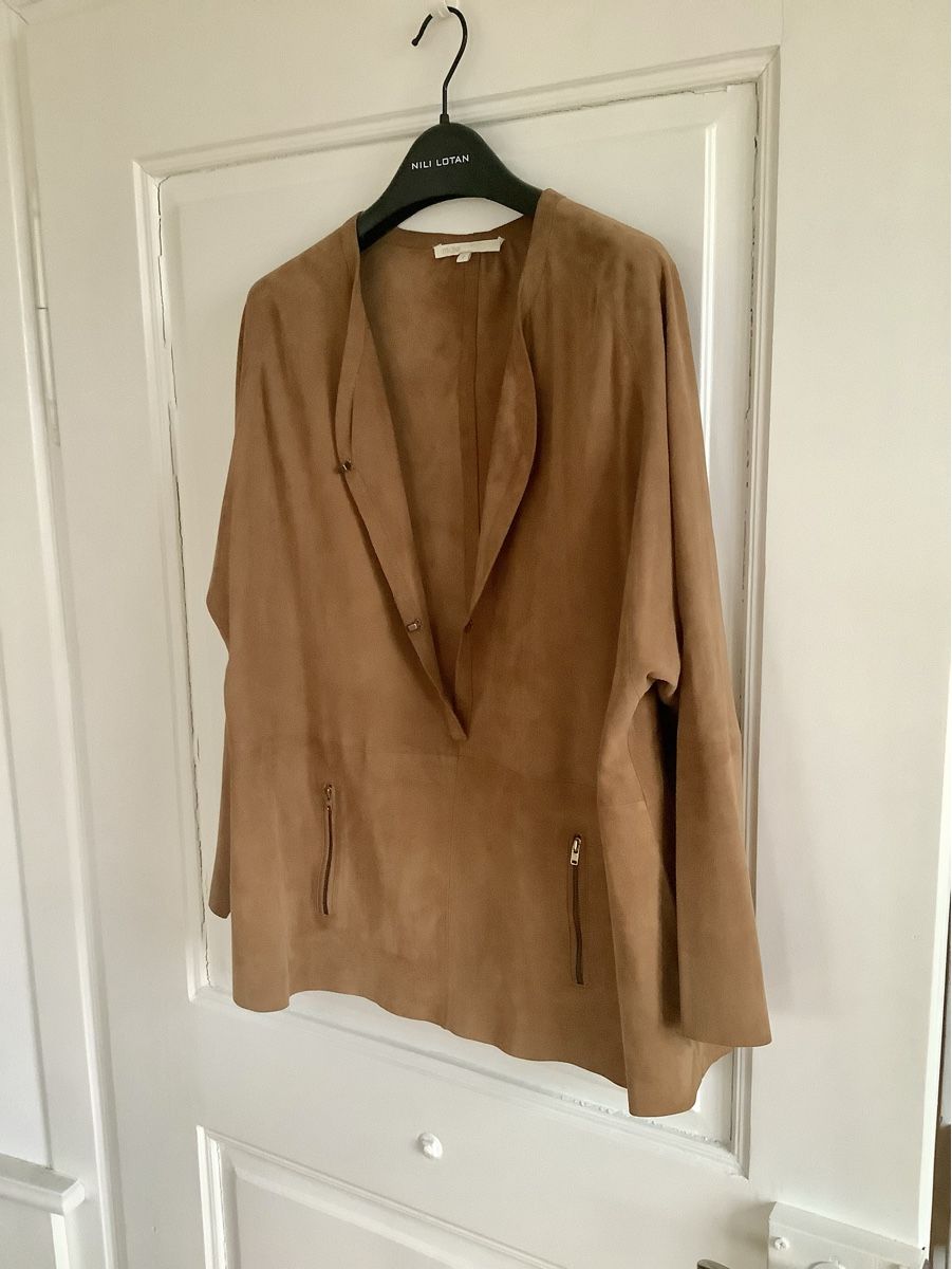 Maje Camicette: maje, Oberteil 100% echtes Wildleder, T2 S/M, Cognac – Usato da Stäfa venduto da loveforeverlove 2