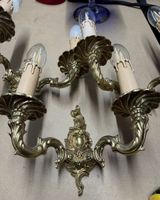 3 Messing Wandleuchten – Barock Rokoko Stil