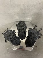 Alte afrikanische Kopf-Anhänger, Deko-Schmuck 3 Stk. 19cm