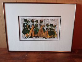 Schönes Trachtenbild inkl. Rahmen