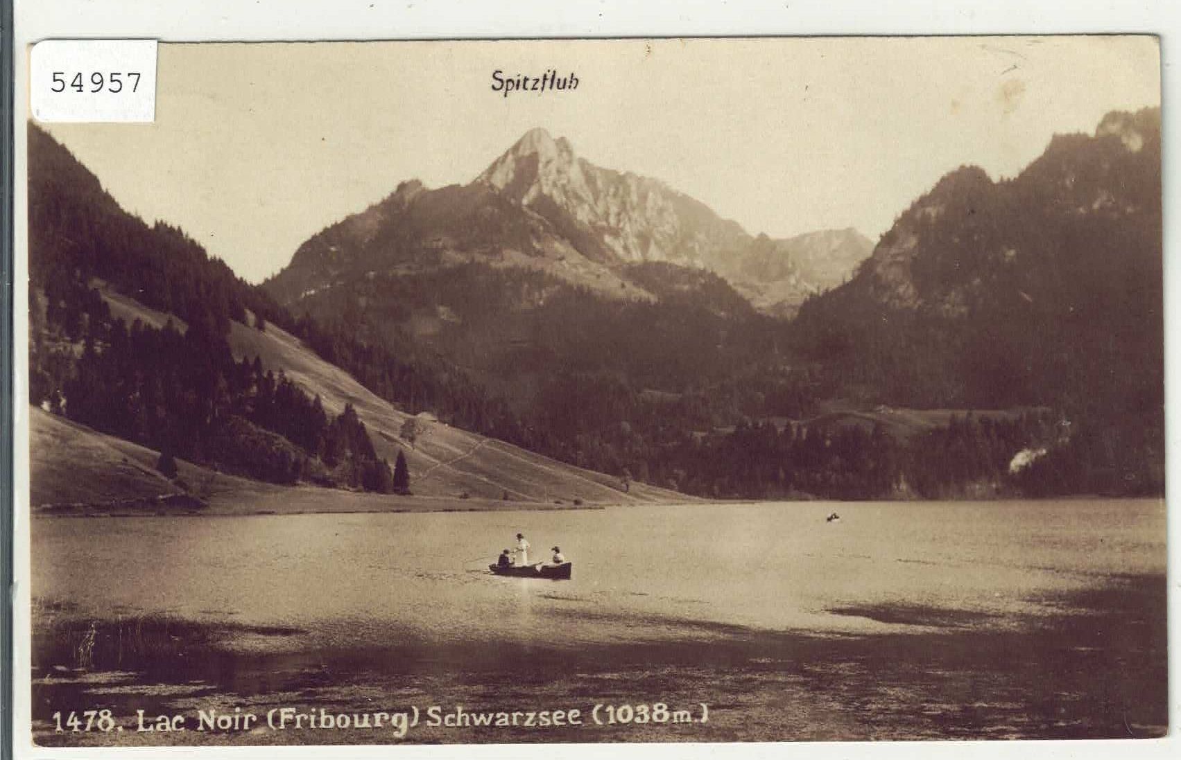 Cartoline postali: Lac Noir - Schwarzsee - Ruderboot – Usato da Ettingen venduto da Kartenplanet
