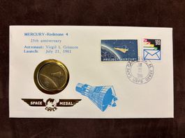 U.S.A. SPACE MEDAL BRIEF 21.7.1986 - MERCURY - Redstone 4