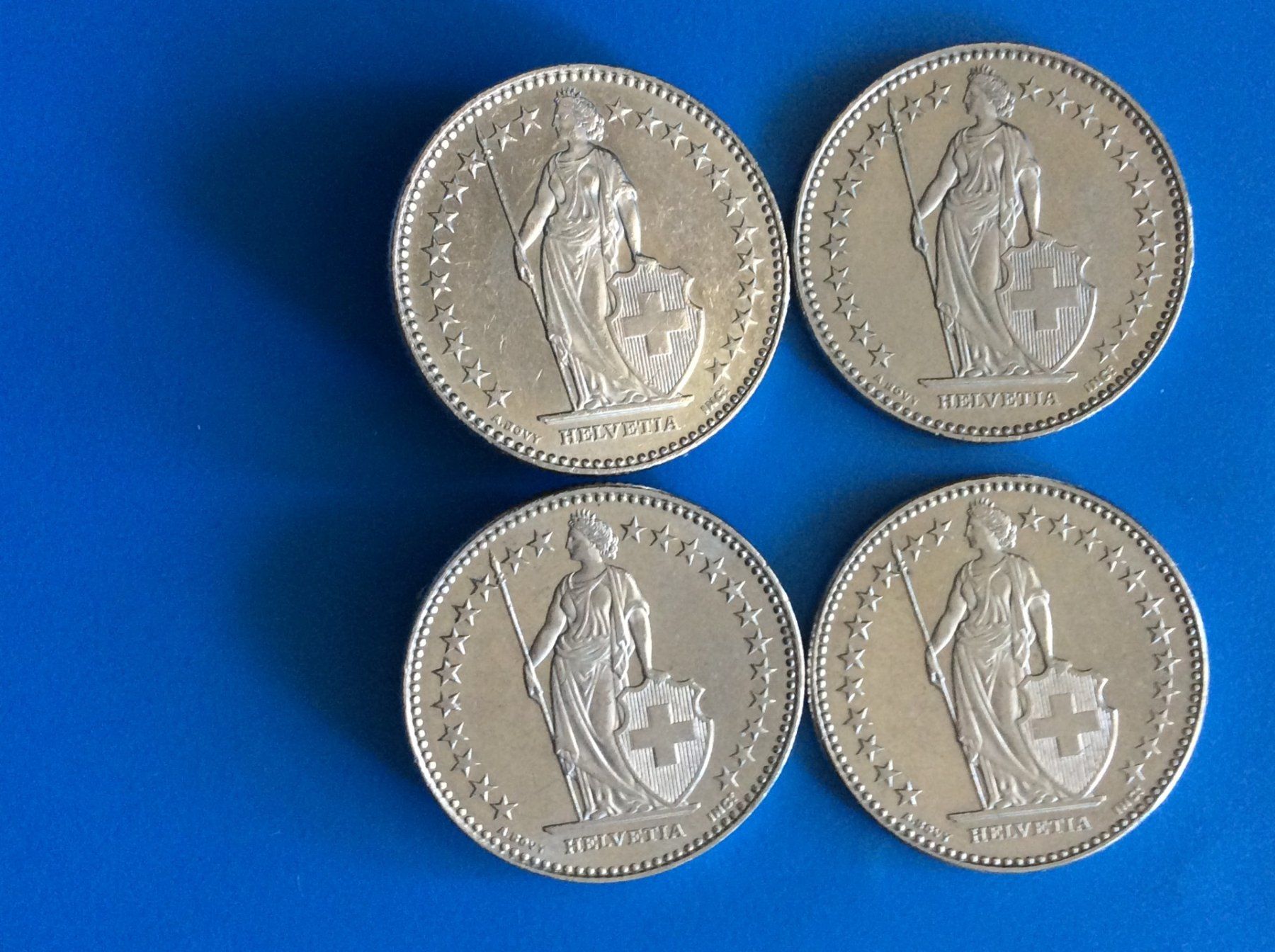 Tutti le monete: 2 francs 2013-2014-2015-2016  Jolies – Usato da Genève venduto da pie_fh2d 1