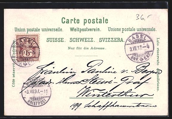 Cartoline postali: Litho Basel, Blick auf Klein-Basel, Spal – Usato da Berlin venduto da bartko-reher 1