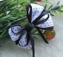 Noeud fantaisie gros grain 5.5cm NOIR