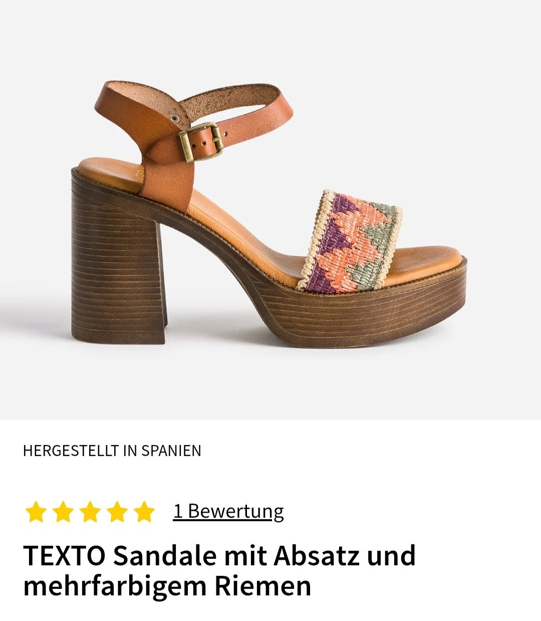 Scarpe da donna: Cognacfarbene Sandalen, Grösse 37, mit Absatz, Neu! – Nuovo e nell'imballaggio originale da Zürich venduto da stefanella 2