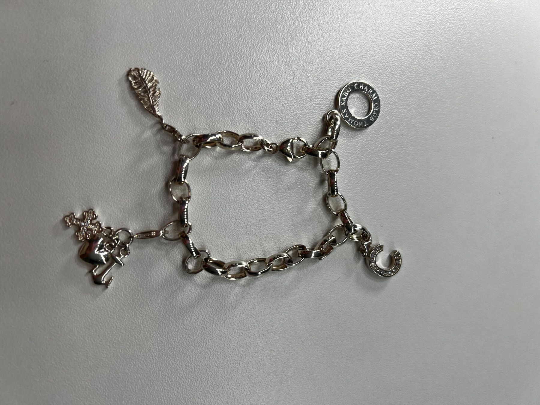 Thomas Sabo Bracciali & Braccialetti: Thomas Sabo Charm-Armband silber mit Anhänger – Nuovo (secondo la descrizione) da Zürich venduto da C.Bir 2