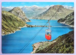 Serpiano-Schwebebahn, Blick auf Luganersee