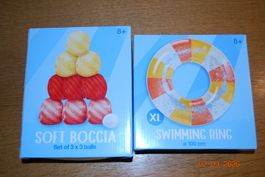 Soft Boccia Set und Schwimmring XL 100cm neuwertig