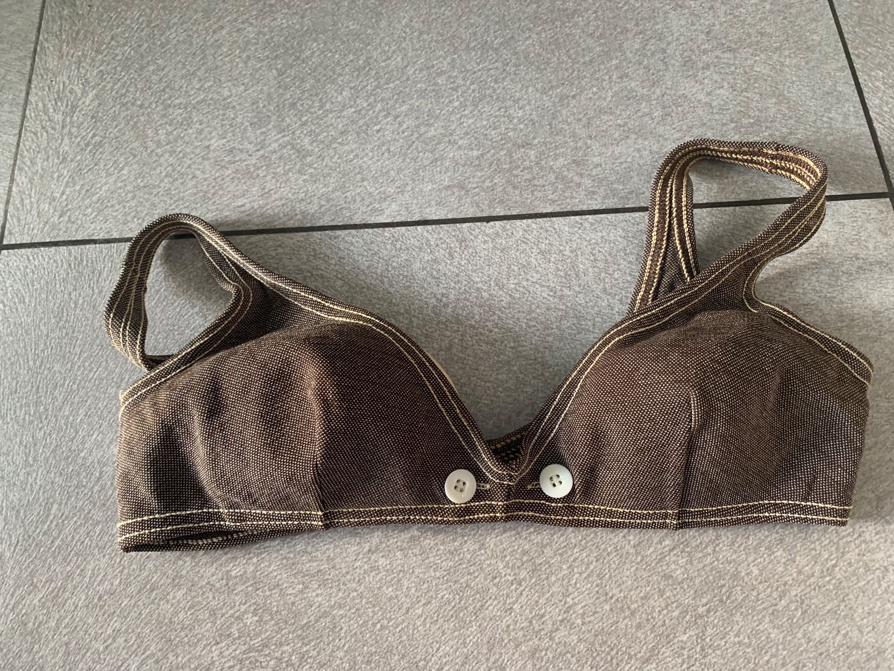 Statuette: vintage Bikini marron tissut - 1965 / 70 – Usato da Arbedo venduto da nadia1973 4