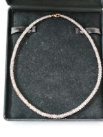 Feenhafte Edelstein Kette, 375 9k Gold Verschluss 45cm