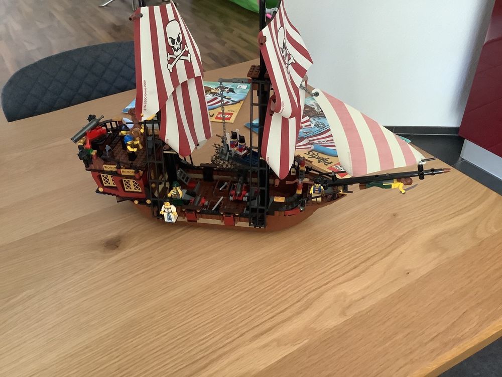 Segel Set 6243 Schwarz/Weiß Für LEGO Piratenschiff – Stoffsegel, Kompatibel Mit Piraten Serie