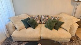 Vetsak Sofa Cord Velours Sand  wie neu  NP CHF 5'512.--