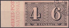 1943, W15 (Ausschnitt aus Luxusblatt) +ET-Stempel, schwarz.