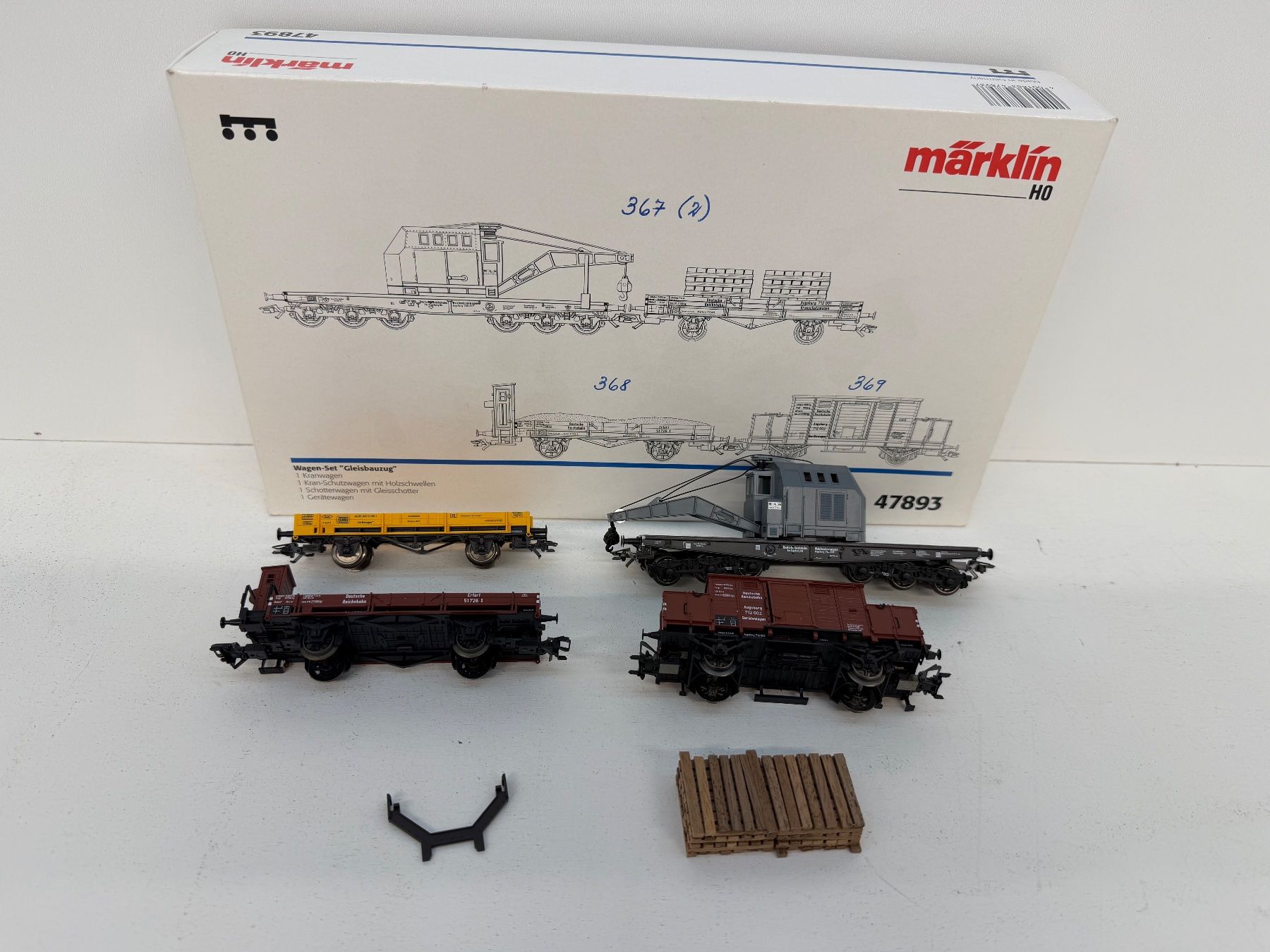 Märklin Modellini di ferrovie: Märklin 47893 Wagen-Set "Gleisbauzug" – Usato da Büsserach venduto da ModellbahnDepot 2