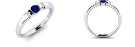 Bague Glamira Amadora Or Blanc 750 Saphir et Diamants 💍