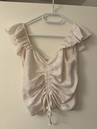 Chemisier d'été blanc à volants - Taille M - Parfait!