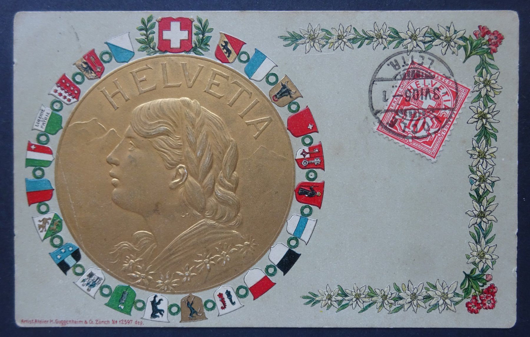 Ansichtskarten: Postkarte 20 Fr. 'Vreneli' – Gebraucht aus Watt von Oo2rup5