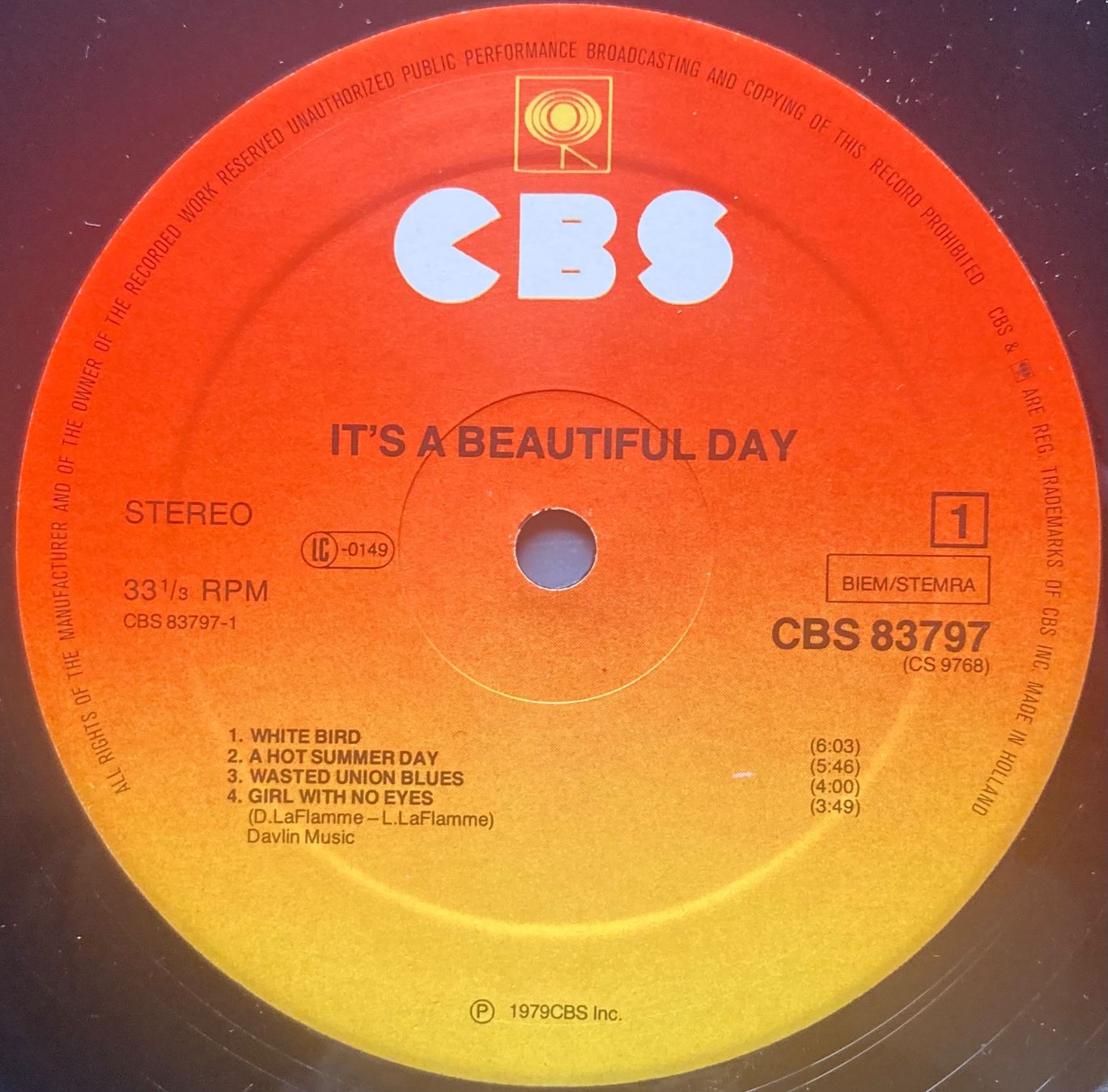 Dischi in vinile: IT'S A BEAUTIFUL DAY - IT'S A BEAUTIFUL DAY – Usato da Poliez-Pittet venduto da Newtown-Records 2