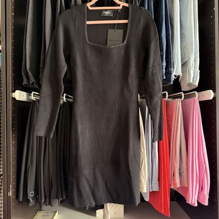 The Kooples Rib Knit Dress Black