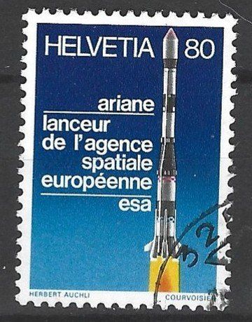 Alle Briefmarken: BRIEFMARKEN - SCHWEIZ - ARIANE - AIR BUS GROUP - STEMPEL – Gebraucht aus Tobel von fuertinero