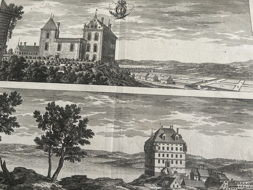 Schloss Stich mit Köngl. Schwedischen Wappen (Wasa) (Nr 123) Kaufen